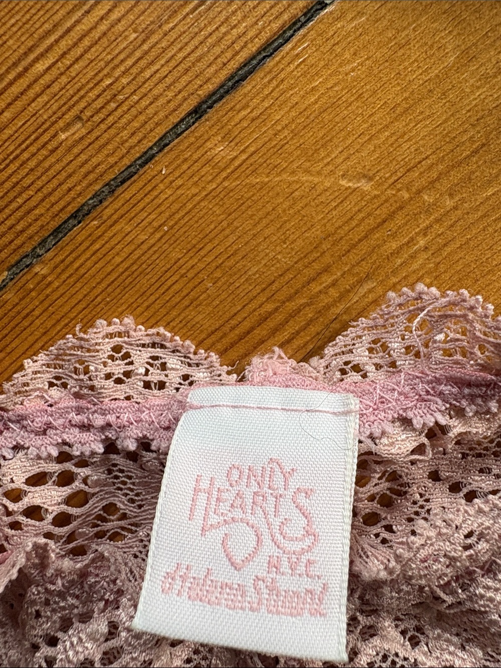 Only Hearts Blush Lace Bralette & Brief Set M - Picture 2 of 5